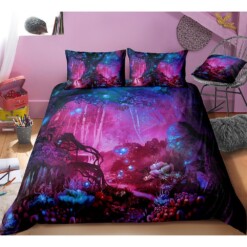 Luminous Forest Bedding Set Cotton Bed Sheets Spread Comforter Duvet Cover Bedding Sets