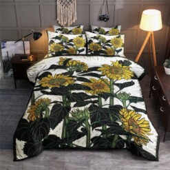 Sunflower Cotton Bed Sheets Spread Comforter Duvet Cover Bedding Sets