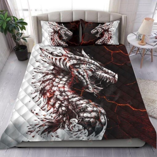 Lava Dragon Art Quilt Bedding Set