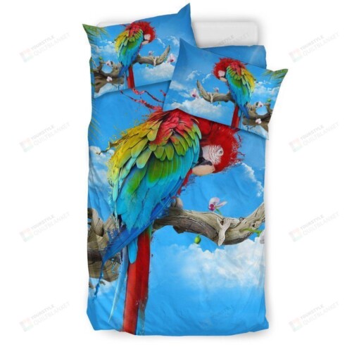 Parrot Cotton Bed Sheets Spread Comforter Duvet Cover Bedding Sets