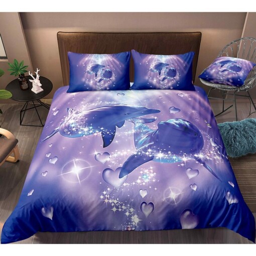 Dolphin Bedding Set Bed Sheets Spread Comforter Duvet Cover Bedding Sets