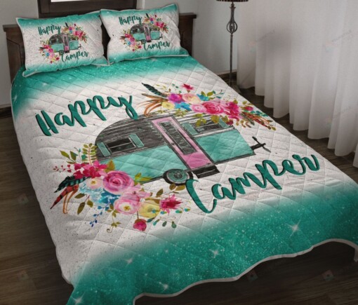 Camping Happy Campers Quilt Bedding Set