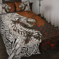 Dragon Background Quilt Bedding Set