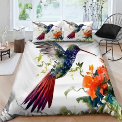 Hummingbird Cotton Bed Sheets Spread Comforter Duvet Cover Bedding Sets