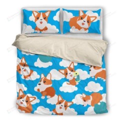 Corgi Cotton Bed Sheets Spread Comforter Duvet Cover Bedding Sets