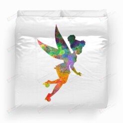 Tinker Bell In Colorful Watercolor Duvet Cover Bedding Set