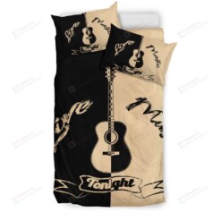 Guitar Live, Music, Tonight Bedding Set Cotton Bed Sheets Spread Comforter Duvet Cover Bedding Sets