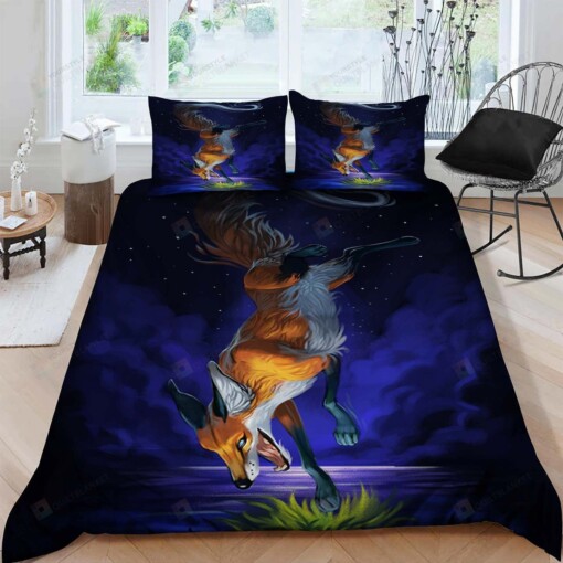 Fox Cotton Bed Sheets Spread Comforter Duvet Cover Bedding Sets