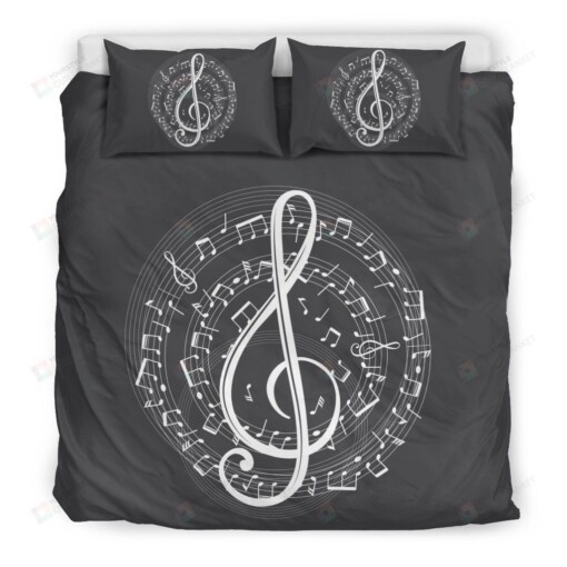 Treble Clef Music Note Duvet Cover Bedding Set