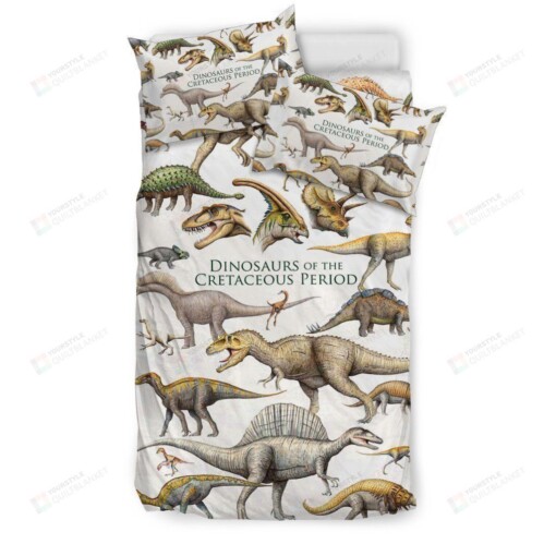 Dinosaurs Of The Cretacous Period Bedding Set Bed Sheets Spread Comforter Duvet Cover Bedding Sets