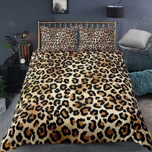 Leopard Print Bedding Set Bed Sheets Spread Comforter Duvet Cover Bedding Sets