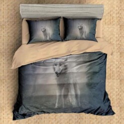 Wolf Cotton Bed Sheets Spread Comforter Duvet Cover Bedding Sets