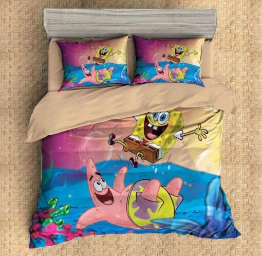 Spongebob Squarepants Duvet Cover Bedding Set Dup
