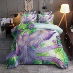 Beautiful Purple Phoenix Bedding Set Bed Sheets Spread Comforter Duvet Cover Bedding Sets