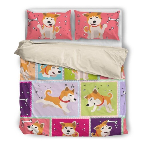 Akita Cotton Bed Sheets Spread Comforter Duvet Cover Bedding Sets