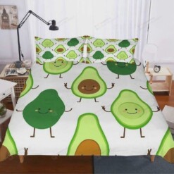 3d Lovely Cartoon Avocado Bedding Set (Duvet Cover & Pillow Cases)