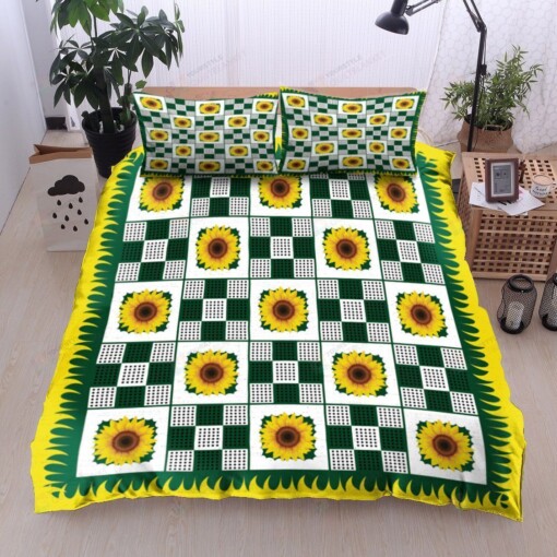 Sunflower Cotton Bed Sheets Spread Comforter Duvet Cover Bedding Sets