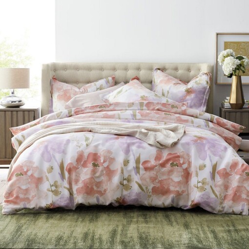 Celeste Cotton Bed Sheets Spread Comforter Duvet Cover Bedding Sets