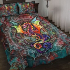 Dragon - Colordul Dragon - Quilt Bedding Set