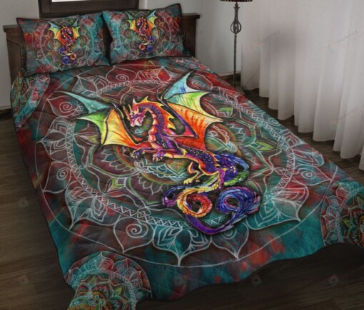 Dragon - Colordul Dragon - Quilt Bedding Set
