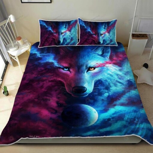 Wildlife Wolf Quilt Bed Set Bedding Set
