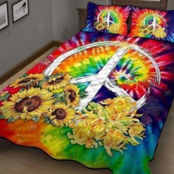 Sunflower Hippie Quilt Bedding Set (Duvet Cover & Pillowcases)