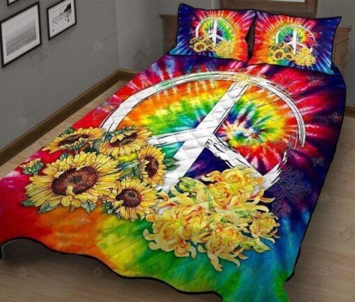 Sunflower Hippie Quilt Bedding Set (Duvet Cover & Pillowcases)