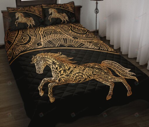 Horse Mandala Decoration Quilt Bedding Set