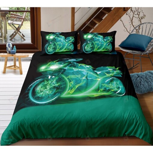 Motorcycle Bedding Set Cotton Bed Sheets Spread Comforter Duvet Cover Bedding Sets