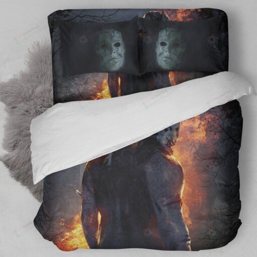 Halloween Michael Myers Custom Bedding Set (Duvet Cover &Amp; Pillowcases)