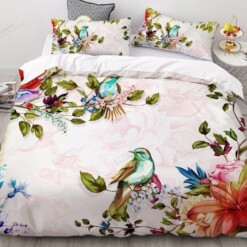 Hummingbird Cotton Bed Sheets Spread Comforter Duvet Cover Bedding Sets