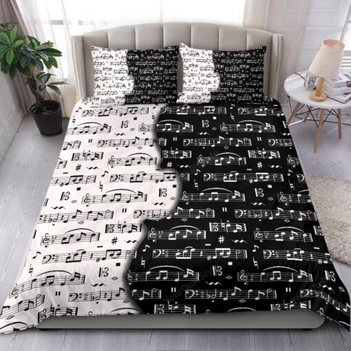 Musical Notes Violin Duvet Cover Bedding Set