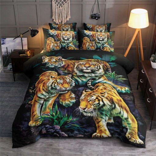 Tiger Cotton Bed Sheets Spread Comforter Duvet Cover Bedding Sets