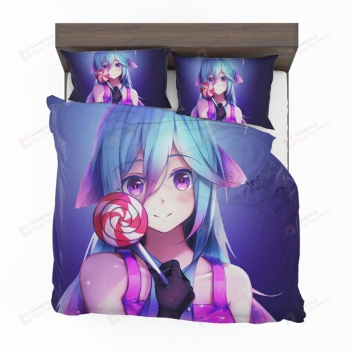 Lollipop Anime Girl Bedding Set