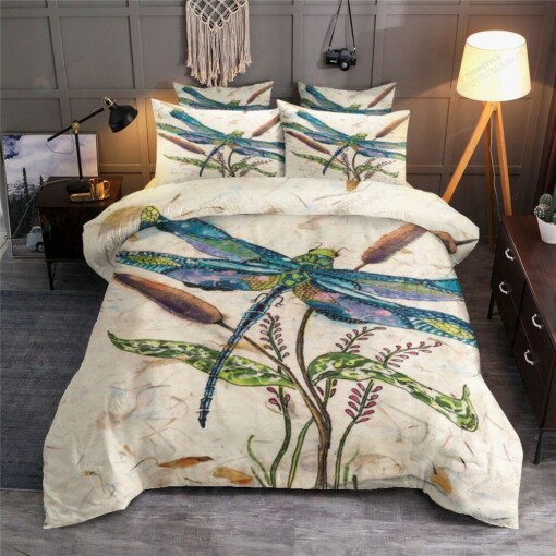 Dragonfly Painting Bedding Set  (Duvet Cover & Pillow Cases)