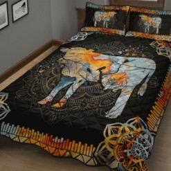 Cow With Mandala Pattern Quilt Bedding Set Cotton Bed Sheets Spread Comforter Duvet Cover Bedding Sets