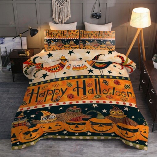 Halloween Happy Halloween Bedding Set Bed Sheets Spread Comforter Duvet Cover Bedding Sets