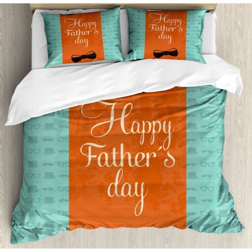 Happy Father's Day Bedding Set Best Gift For Father Bed Sheets Spread Comforter Duvet Cover Bedding Sets