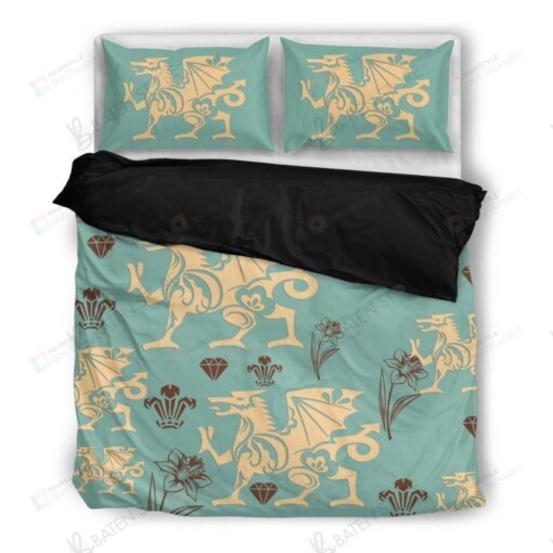 Welsh Dragon Bed Sheets Spread Duvet Cover Bedding Set