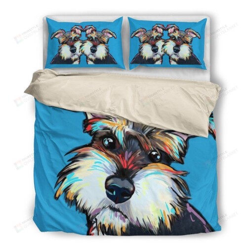 Schnauzer Cotton Bed Sheets Spread Comforter Duvet Cover Bedding Sets