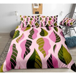 Leaves Pattern Bedding Set Bed Sheets Spread Comforter Duvet Cover Bedding Sets