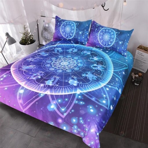 Zodiac Cotton Bed Sheets Spread Comforter Duvet Cover Bedding Sets