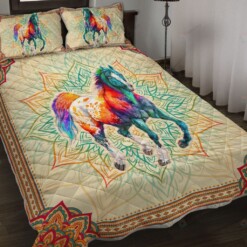 Horse Mandala Native Quilt Bedding Set