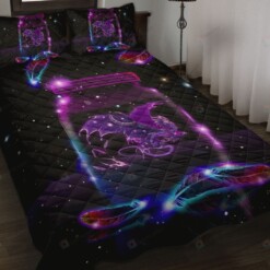 Dragon Neon Quilt Bedding Set