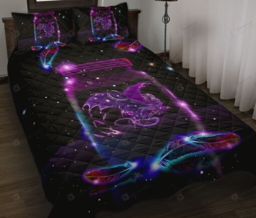 Dragon Neon Quilt Bedding Set