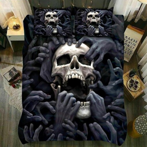 Smoking Skull Bedding Set - Gift For Halloween