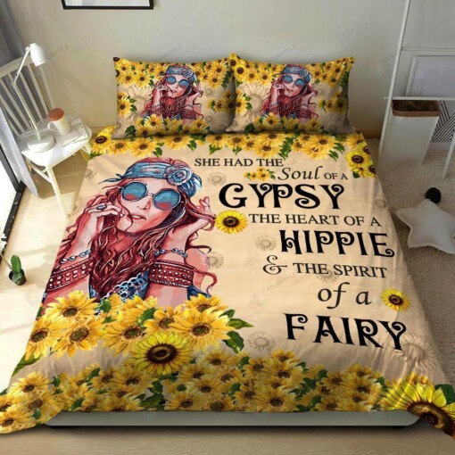 Hippie Girl Bed Sheets Spread Duvet Cover Bedding Sets