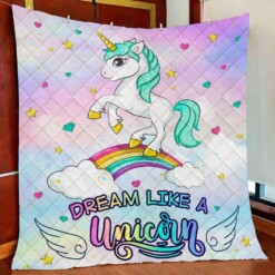 Dream Like A Unicorn Quilt Bedding Set