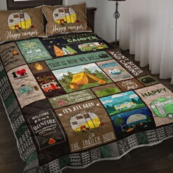 Camping Happy Campers Quilt Bedding Set