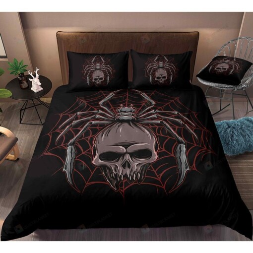 Skull Spider Bedding Set Bed Sheets Spread Comforter Duvet Cover Bedding Sets